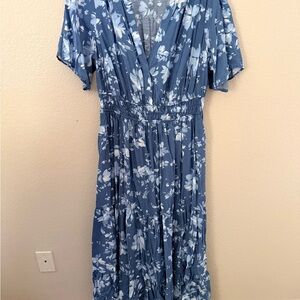 Torrid Blue Floral Maxi Dress